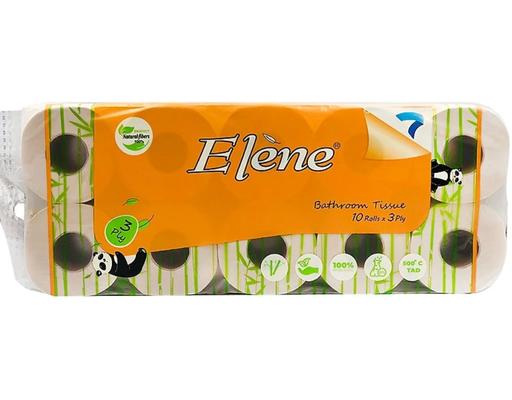 Giấy Vệ Sinh Tre 3 Lớp Có Lõi 10 Cuộn Elène