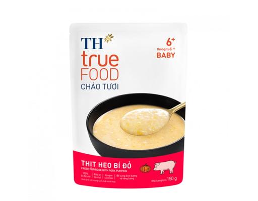 Cháo Tươi Vị Heo Bí Đỏ Cho Trẻ Từ 6 Tháng Tuổi 150g TH True FOOD