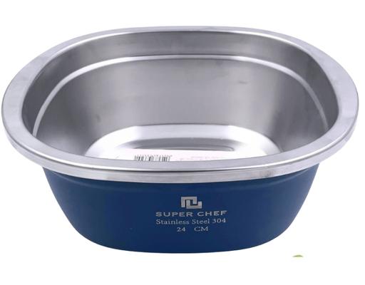 Thau Vuông Màu Inox 304 24cm Super Chef