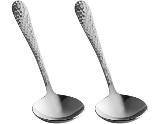 Vỉ 2 Muỗng Súp Tròn Inox 304 Kim Cương Bếp Xinh