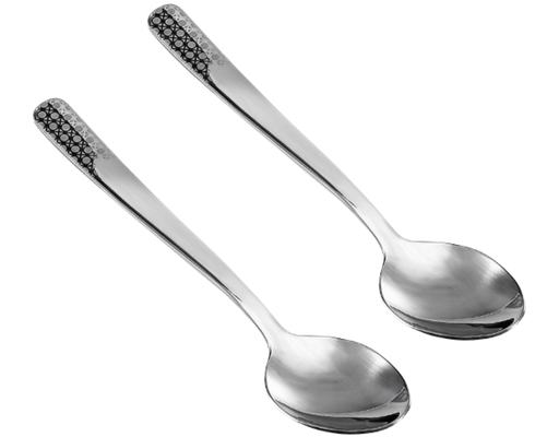 Vỉ 2 Muỗng Cà Phê Ngắn Inox Xoáy Hoa Bếp Xinh