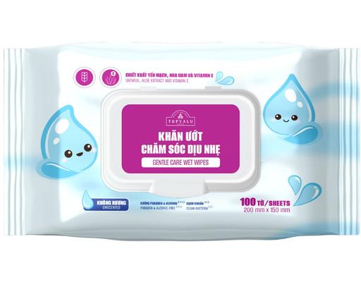 Khăn Ướt Chăm Sóc Dịu Nhẹ Không Mùi Hương 100 Tờ TOPVALU