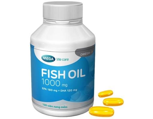 Thực Phẩm Bảo Vệ Sức Khỏe Viên Uống Dầu Cá 1000mg Bổ Sung DHA-EPA 100 Viên MEGA We Care