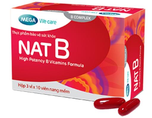 Thực Phẩm Bảo Vệ Sức Khỏe Viên Uống Bổ Sung NAT Vitamin B Bổ Não 30 Viên MEGA We care
