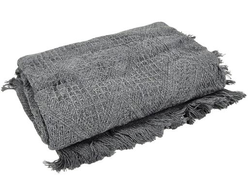 Thảm Khăn Phủ Sofa Trơn Xám 180x230cm Kenhome