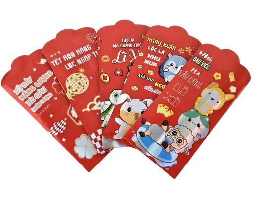 Xấp 5 Bao Lì Xì Halogram Vĩnh Tiến