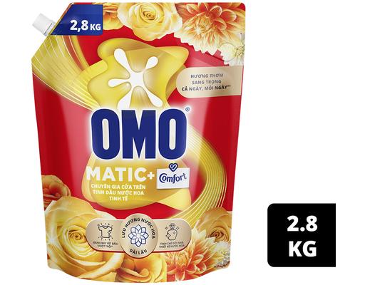 Nước Giặt Matic Cửa Trên Hương Comfort Tinh Dầu Thơm 2.8kg OMO