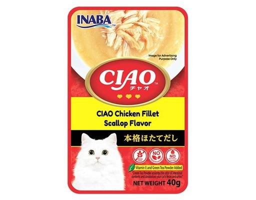 Thức Ăn Cho Mèo Dạng Thạch Thịt Gà & Sò (IC-205) 40g Ciao
