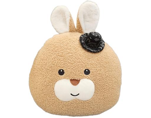 Gối Tựa Vải Xù Hình Thỏ 38cm Màu Nâu Tân Quang Lập