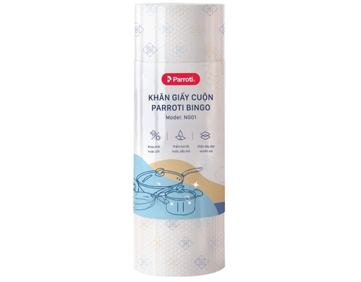 Cuộn Khăn Lau Đa Năng Bingo 25x25cm 50 Tờ Parroti