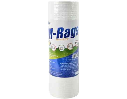 Cuộn Khăn Lau Đa Năng Trắng Gân Nổi 40 Tờ M-Rags