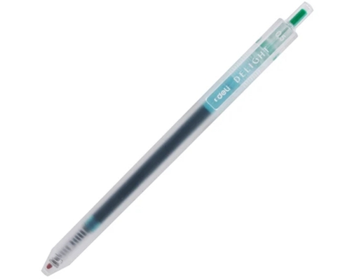 Bút Gel Bấm 0.5mm EG118 Màu Xanh Lá Deli