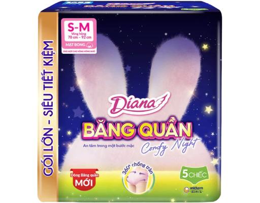 Băng Vệ Sinh Dạng Quần Comfy Night Size S-M 5 Miếng Diana