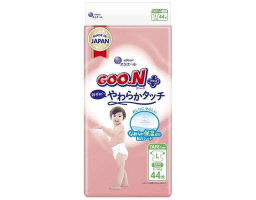 GOO.N Tã Dán Premium Plus Size L Cho Bé Từ 9-14kg 44 Miếng