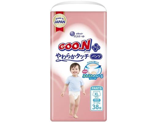 GOO.N Tã Quần Premium Plus Size XL Cho Bé Từ 12-22kg 38 Miếng