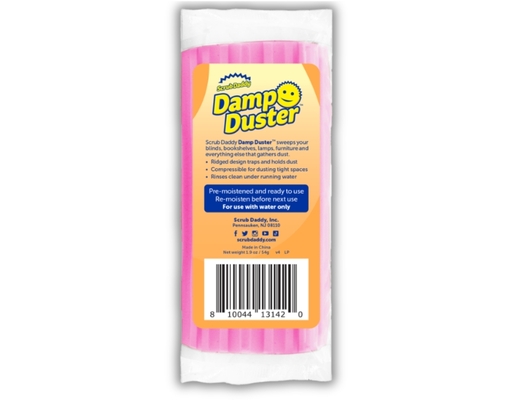 Miếng Xốp Lau Bụi Đa Năng Damp Duster Màu Hồng Scrub Daddy
