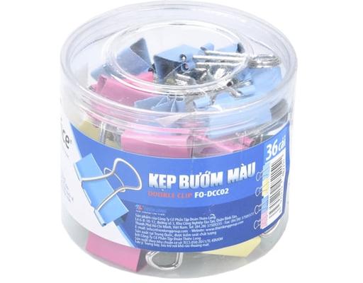 Kẹp Bướm Màu FO-DCC02 L12 19mm Thiên Long