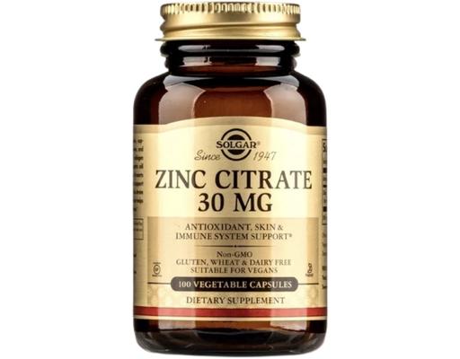 Thực Phẩm Bảo Vệ Sức Khỏe Viên Uống Bổ Sung Kẽm Citrate Zinc Citrate 30mg 100 Viên Solgar