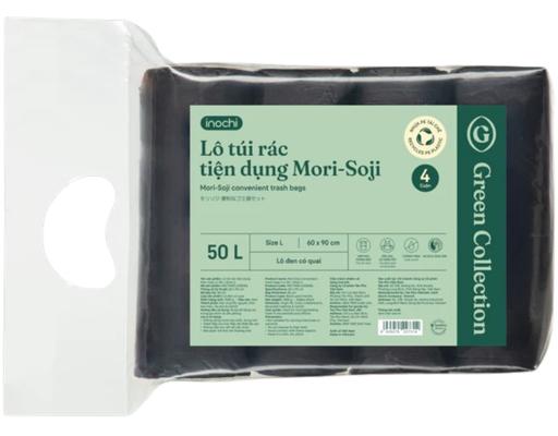 Lô Túi Rác Đen Tiện Dụng Mori-Soji 4 Cuộn Size L 50L Inochi