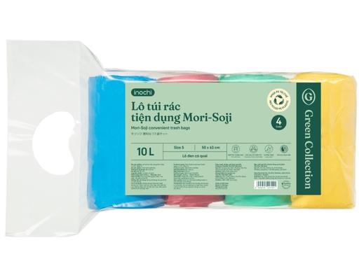 Lô Túi Rác Màu Tiện Dụng Mori-Soji 4 Cuộn Size S 10L Inochi