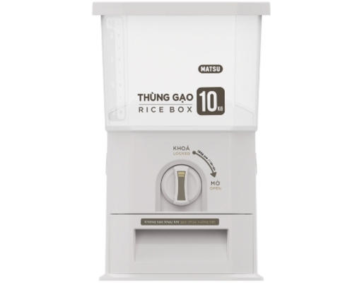 Thùng Gạo Clear 10kg Màu Trắng/Xám Duy Tân