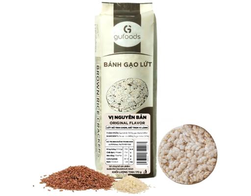 Bánh Gạo Lứt Ăn Kiêng Vị Nguyên Bản 170g Gufoods