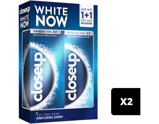 Bộ Đôi Kem Đánh Răng Khoáng Trắng Tự Nhiên 2 Tuýp x 100g Closeup