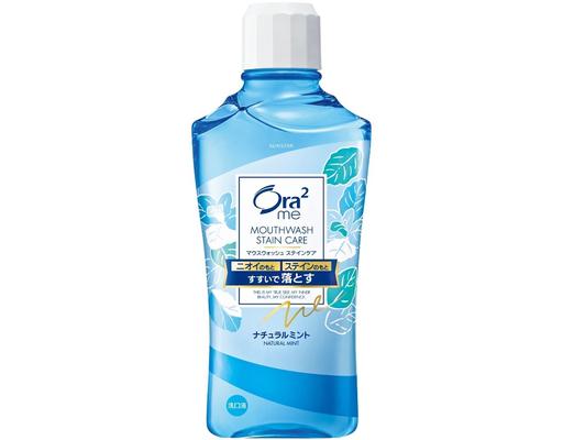 Nước Súc Miệng Ora2 Mouthwash Stain Care Hương Bạc Hà Tự Nhiên 460ml Sunstar
