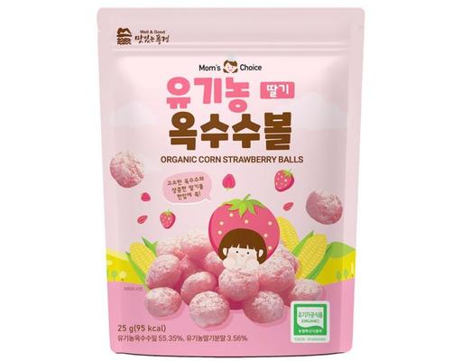 Bánh Bi Ăn Dặm Hữu Cơ Vị Dâu Cho Bé Từ 6 Tháng 25g Mom's Choice