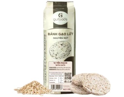 Bánh Gạo Lứt Ăn Kiêng Vị Yến Mạch 170g GUfoods