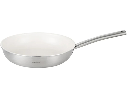 Edelkochen Chảo Inox 3 Lớp Chống Dính Ceramic Easy Prism Màu Cream 24cm