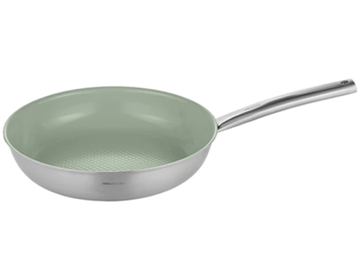 Edelkochen Chảo Inox 3 Lớp Chống Dính Ceramic Easy Prism Màu Green 28cm