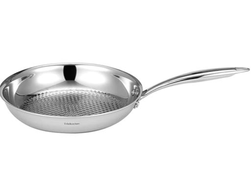 Edelkochen Chảo Chiên Inox 3 Lớp Nguyên Khối Coco Màu Mirror 24cm