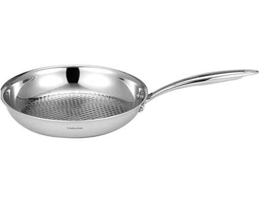 Edelkochen Chảo Chiên Inox 3 Lớp Nguyên Khối Coco Màu Mirror 28cm