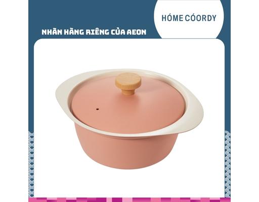 HÓME CÓORDY Nồi Nhôm Phủ Gốm DA24 Màu Hồng Size 24cm