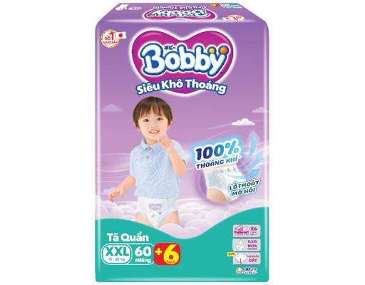 Bobby Tã Quần Siêu Khô Thoáng XXL60 Cho Bé 15-25kg 60 Miếng