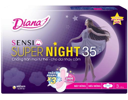 Băng Vệ Sinh Sensi Night 35cm 3 Miếng Diana