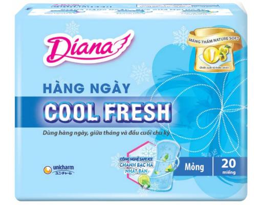 Băng Vệ Sinh Hằng Ngày Mặt Bông Mát Lạnh Sensi Cool Fresh 20 Miếng Diana