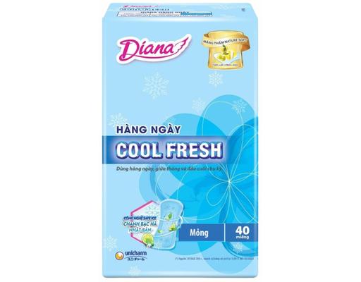 Băng Vệ Sinh Hằng Ngày Mặt Bông Mát Lạnh Sensi Cool Fresh 40 Miếng Diana