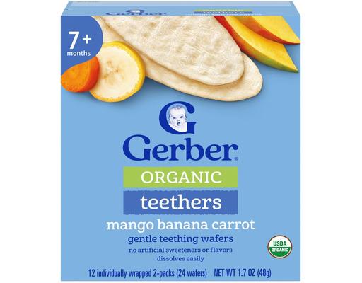 Bánh Gạo Organic Vị Xoài, Chuối Và Cà Rốt 48g Gerber