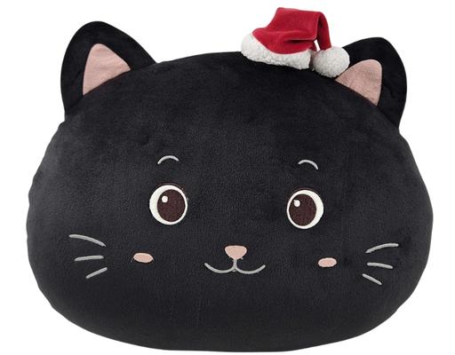 Gối Tựa Mèo Đen Mắt Tròn Đội Mũ Noel Tân Quang Lập