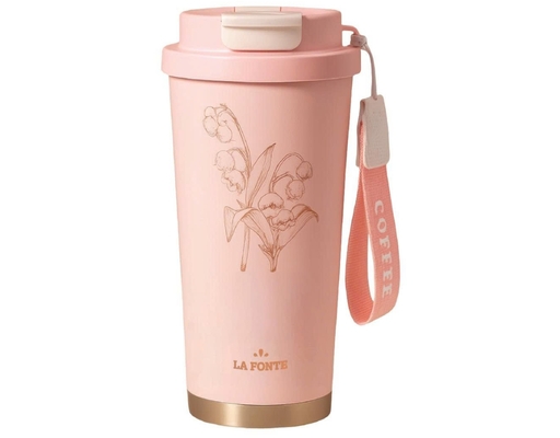 Ly Giữ Nhiệt Inox Nắp Bật 500ml Màu Hồng La Fonte