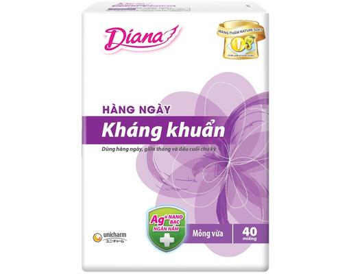 Băng Vệ Sinh Hàng Ngày Siêu Thấm Kháng Khuẩn 40 miếng Diana