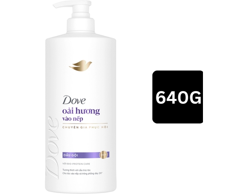 Dầu Gội Hoa Oải Hương Vào Nếp Sống Động Tự Nhiên 640g Dove