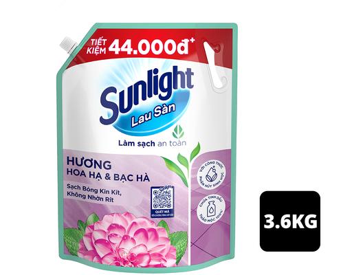 Nước Lau Sàn Hoa Hạ & Bạc Hà 3.6kg Sunlight