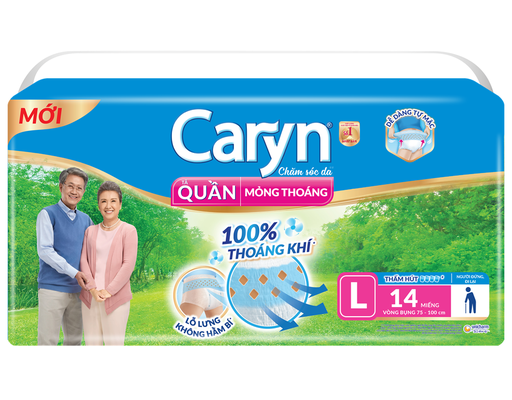 Caryn Tã Quần Người Lớn Mỏng Nhẹ L14 Size 75-100cm