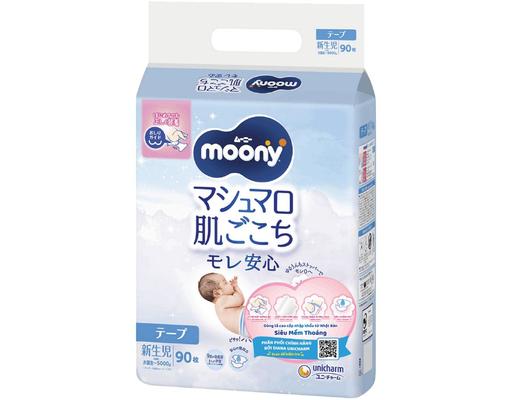 Moony Tã Dán Sơ Sinh NB90 Cho Trẻ Sơ Sinh Dưới 5kg