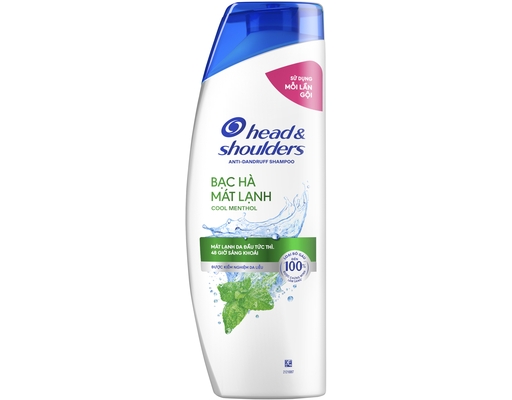 Dầu Gội Bạc Hà Mát Lạnh Cool Menthol Anti-Dandruff 350ml Head & Shoulders