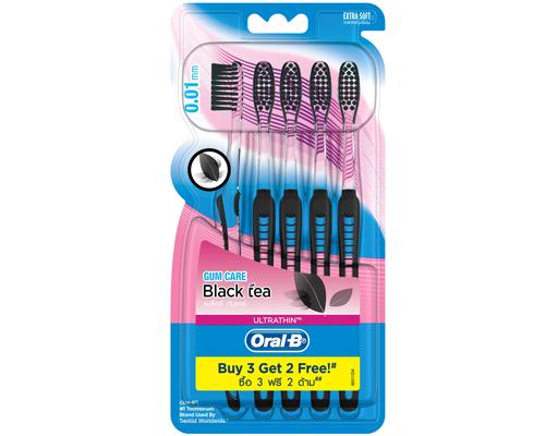 Bàn Chải Đánh Răng Black Tea Gum Care Siêu Mềm Vỉ 5 Cây Oral-B