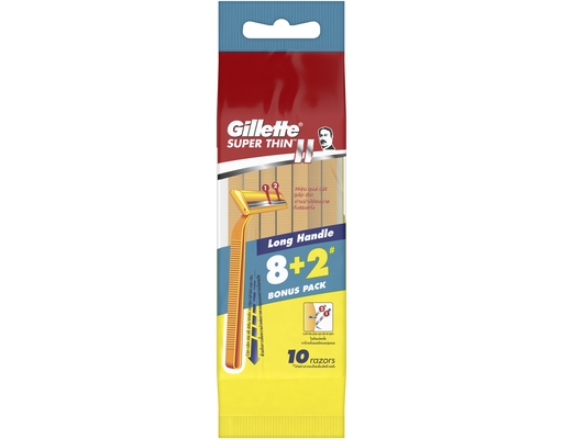 Dao Cạo Super Thin II Long Handle - 8 + 2 Cây GILLETTE